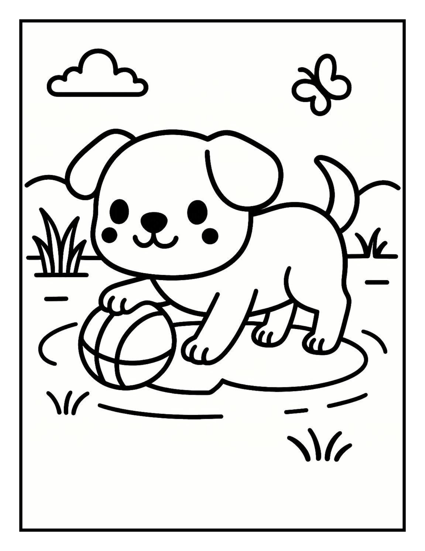 Cute Animal Friends - Printable Coloring Book for Kids ( Age 4-6)