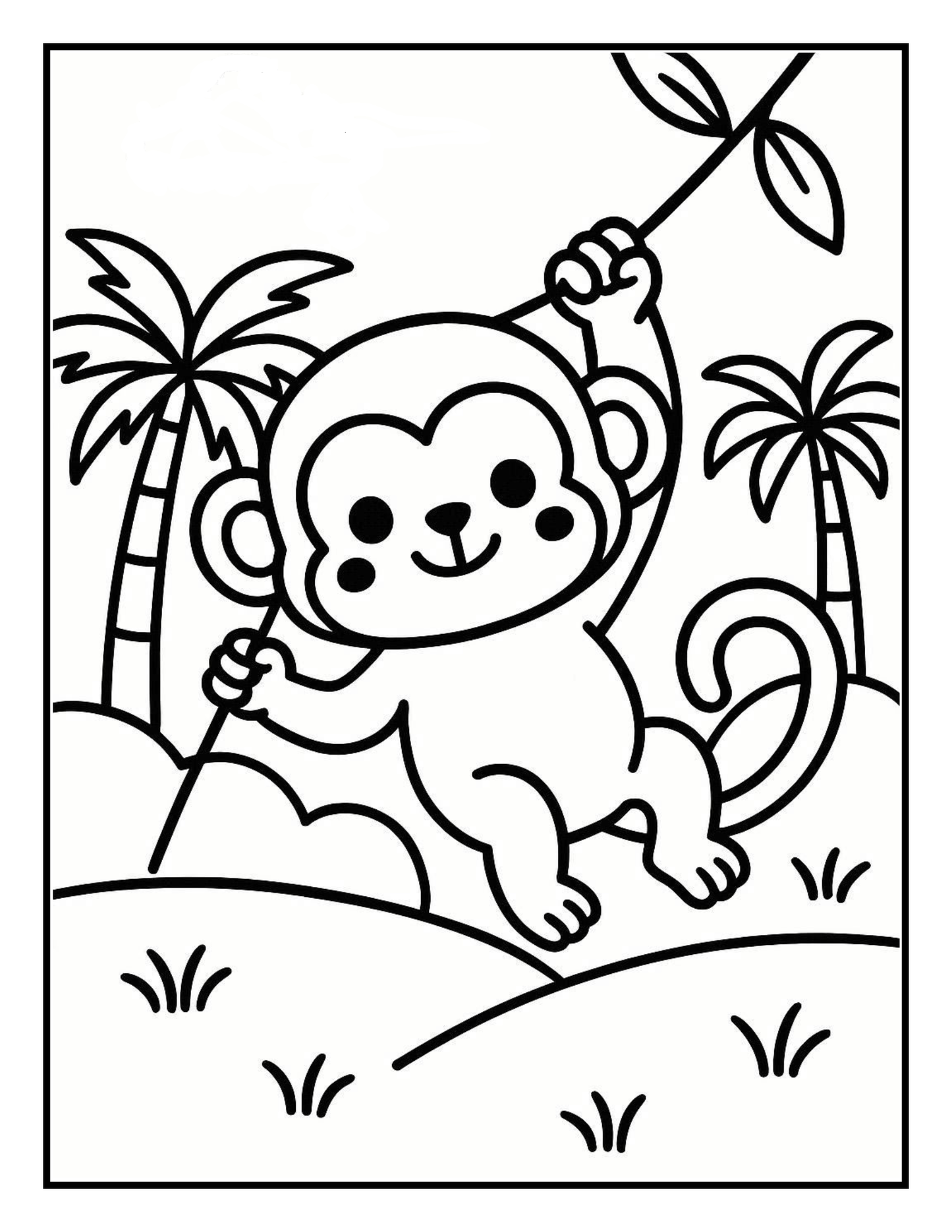 Cute Animal Friends - Printable Coloring Book for Kids ( Age 4-6)