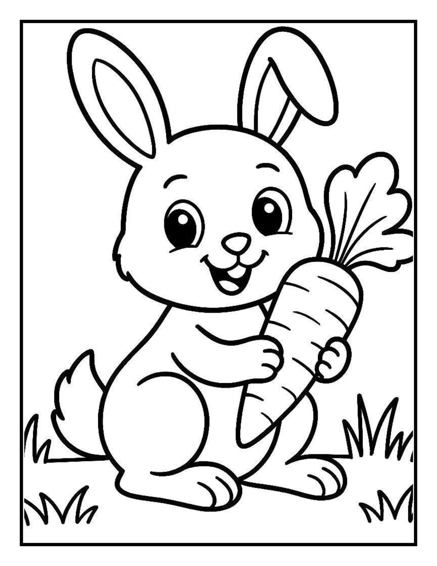 Cute Animal Friends - Printable Coloring Book for Kids ( Age 4-6)