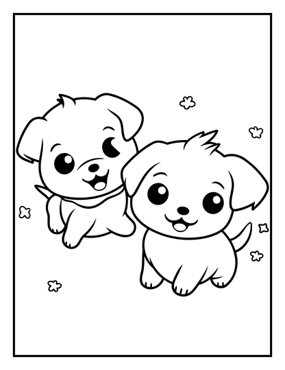 Cute Animal Friends - Printable Coloring Book for Kids ( Age 4-6)